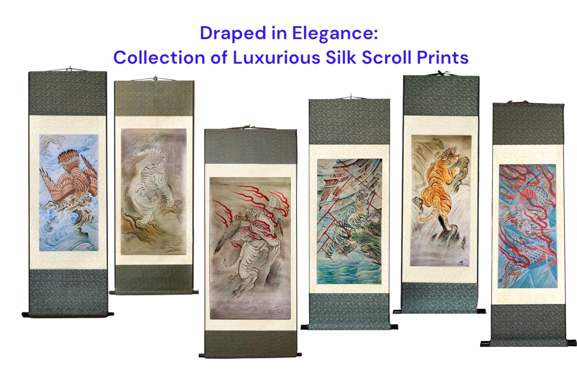 Discover the exquisite Floating Picture World silk scroll print collection featuring Joel Long's mesmerizing watercolor creations and Japanese-styled artwork. Elevate your space with these unique pieces today!