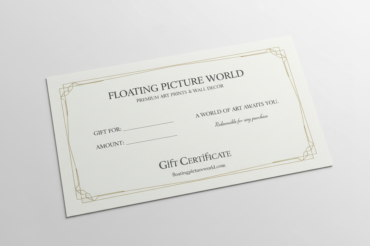 floating picture world gift certificate