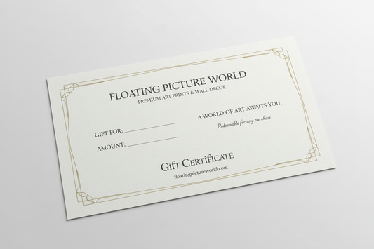 floating picture world gift certificate
